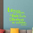 Adesivi con frasi - Adesivo murali Le plaisir se ramasse - Bouddha - ambiance-sticker.com