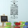 Adesivi con frasi - Adesivo citazione Les règles de vie de l'école - ambiance-sticker.com