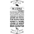 Adesivi con frasi - Adesivo citazione Les règles de vie de l'école - ambiance-sticker.com