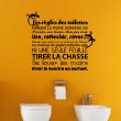 Adesivi con frasi - Adesivo citazione Les règles des toilettes - ambiance-sticker.com