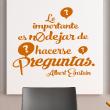 Adesivo citazione Lo importante es ...(Albert Einstein) - ambiance-sticker.com