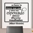 Adesivi con frasi - Adesivo citazione Locura es hacer la y otra ... (Albert Einstein) - ambiance-sticker.com