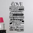 Adesivi con frasi - Adesivo citazione Love is patient, love is kind ... - ambiance-sticker.com