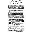 Adesivi con frasi - Adesivo citazione Love is patient, love is kind ... - ambiance-sticker.com