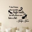 Adesivi con frasi - Adesivo  citazione modo high heels - Marilyn Monroe - ambiance-sticker.com