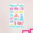 Adesivi con frasi - Adesivo citazione Princess rules - ambiance-sticker.com