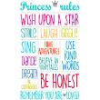 Adesivi con frasi - Adesivo citazione Princess rules - ambiance-sticker.com
