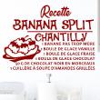 Adesivi murali per la cucina - Adesivo decorativo citazione ricetta Banana split chantilly - ambiance-sticker.com