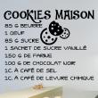 Adesivi murali per la cucina - Adesivo decorativo citazione ricetta Cookies maison - ambiance-sticker.com