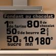 Adesivi murali per la cucina - Adesivo decorativo citazione ricetta Fondant au chocolat - ambiance-sticker.com