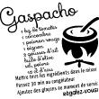 Adesivi murali per la cucina - Adesivo decorativo citazione ricetta Gaspacho... Régalez - vous! - ambiance-sticker.com