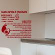 Adesivi murali per la cucina - Adesivo decorativo citazione ricetta Guacamole maison - ambiance-sticker.com