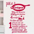 Adesivi murali per la cucina - Adesivo decorativo citazione ricetta Pâte à crêpes - ambiance-sticker.com