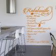 Adesivi murali per la cucina - Adesivo decorativo citazione ricetta Ratatouille - ambiance-sticker.com