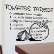 Adesivi murali per la cucina - Adesivo decorativo citazione ricetta Tomates farcies - ambiance-sticker.com