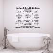 Adesivi con frasi - Adesivo citazione Règles de la salle de bain ... - ambiance-sticker.com
