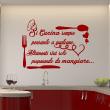 Adesivi murali per la cucina - Adesivo decorativo citazione cucina Si cucina sempre ... - ambiance-sticker.com