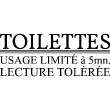 Adesivo citazione Toilettes usage limité - ambiance-sticker.com