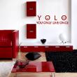 Adesivo citazione Yolo You only live once - ambiance-sticker.com
