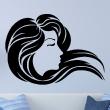 Adesivi murali di fugure umane - Adesivo parrucchiere La ragazza con bei capelli - ambiance-sticker.com