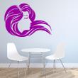 Adesivi murali di fugure umane - Adesivo parrucchiere La ragazza con bei capelli - ambiance-sticker.com