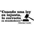 Adesivo  Cuando una ley es injusta... (Mahatma Gandhi) - ambiance-sticker.com