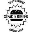 Adesivi murali per la cucina - Adesivo decorativo Best experience, steak in burger - ambiance-sticker.com