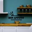 Adesivi murali per la cucina - Adesivo decorativo Posate Buon appetito - ambiance-sticker.com
