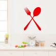 Adesivi murali per la cucina - Adesivo decorativo Cucchiaio e forchetta attraversato - ambiance-sticker.com