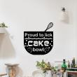 Adesivi murali per la cucina - Adesivo decorativo Proud to lick cake bowl - ambiance-sticker.com