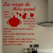 Adesivi murali per la cucina - Adesivo cucina ricetta La soupe de Mère-grand - ambiance-sticker.com