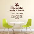 Adesivi murali per la cucina - Adesivo cucina ricetta Milkshake menthe & chocolat - ambiance-sticker.com
