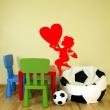 Adesivi murali per bambini - Adesivi cupido con un grande cuore - ambiance-sticker.com