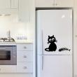 Adesivi murali per frigorifero - Adesivo decorativo Gatto e lisca di pesce - ambiance-sticker.com