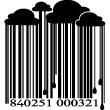 Adesivo Pioggia pioggia nubi disegno di codici a barre - ambiance-sticker.com