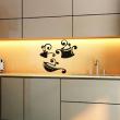 Adesivi murali per la cucina - Adesivo decorativo Progettazione Cup e macchina per caffè - ambiance-sticker.com