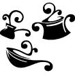 Adesivi murali per la cucina - Adesivo decorativo Progettazione Cup e macchina per caffè - ambiance-sticker.com