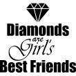 Adesivi murali musica - Adesivo Diamonds are girl's best friends - ambiance-sticker.com
