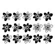Adesivi murali fiori - Adesivo Set di fiori semplici - ambiance-sticker.com