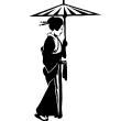 Adesivi murali di fugure umane - Adesivo Donna con un grande ombrello - ambiance-sticker.com