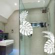 Adesivi de pareti per bagno - Adesivo foglie tropicali - ambiance-sticker.com