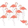 Adesivi murali Animali - Adesivo flamingos rosa artistico - ambiance-sticker.com