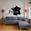 Adesivi murali zen - Adesivo Francia mappa del paese - ambiance-sticker.com