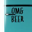 Adesivi murali per la frigorifero - Adesivo decorativo OMG Beer - ambiance-sticker.com
