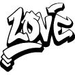 Graffiti Adesivo - Sticker Graffiti love - ambiance-sticker.com