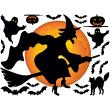 Adesivi murali per bambini - Adesivo halloween la strega volante - ambiance-sticker.com