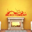 Adesivi murali design - Adesivo Hashtag Excitement - ambiance-sticker.com
