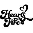Adesivi Amore - Adesivo murali Hearts on fire - ambiance-sticker.com