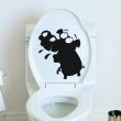 Adesivi de pareti per WC - Adesivo Ippopotamo felice - ambiance-sticker.com