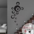 Adesivi murali orologi - Adesivo decorativo bolle con i numeri - ambiance-sticker.com